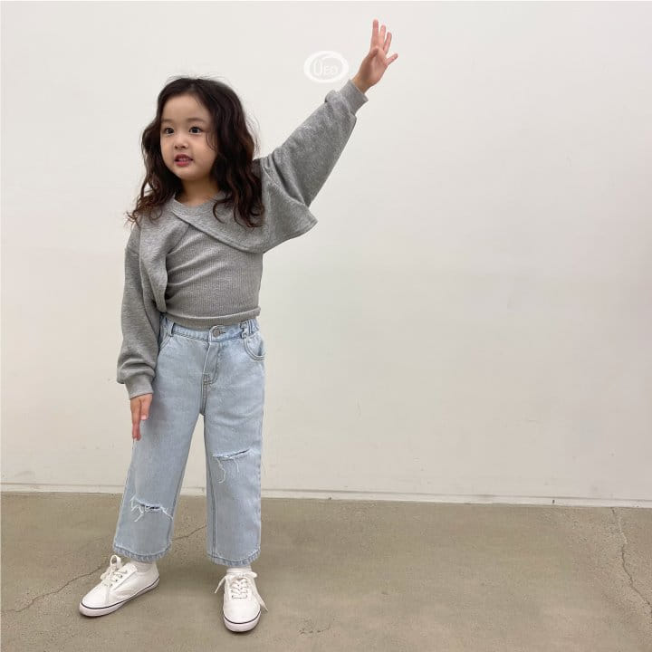 U Eo - Korean Children Fashion - #childofig - Crop Sleeveless Top Bottom Set - 12