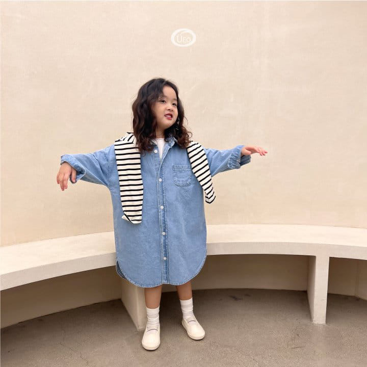 U Eo - Korean Children Fashion - #childofig - Denim Long One-piece - 10