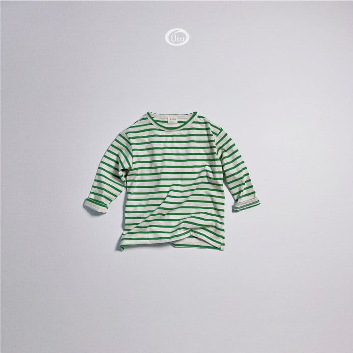 U Eo - Korean Children Fashion - #childrensboutique - Slit Stripes Tee - 2