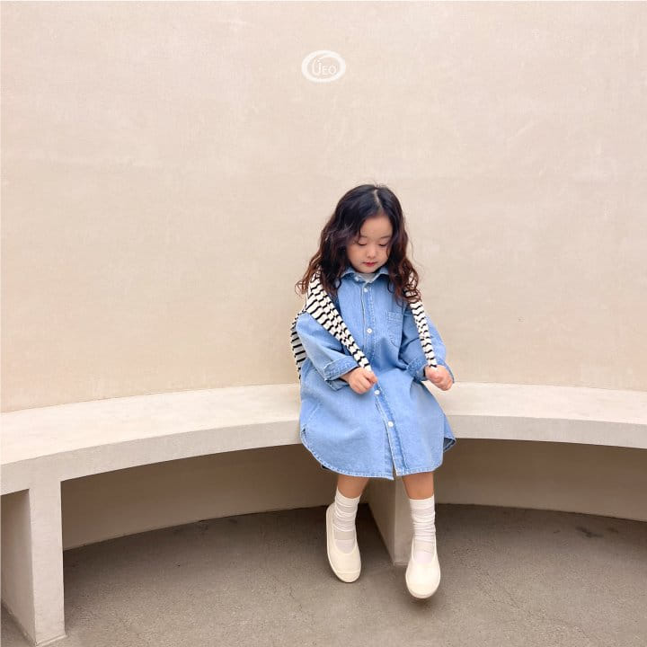 U Eo - Korean Children Fashion - #childrensboutique - Denim Long One-piece - 11