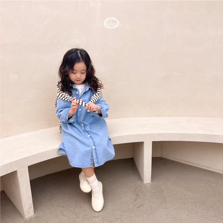 U Eo - Korean Children Fashion - #designkidswear - Denim Long One-piece - 12