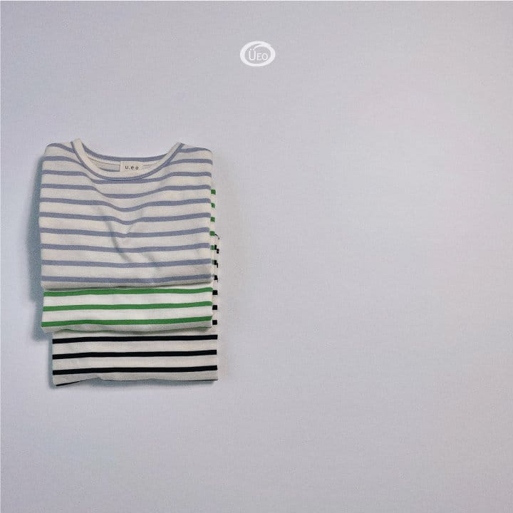 U Eo - Korean Children Fashion - #designkidswear - Slit Stripes Tee - 4