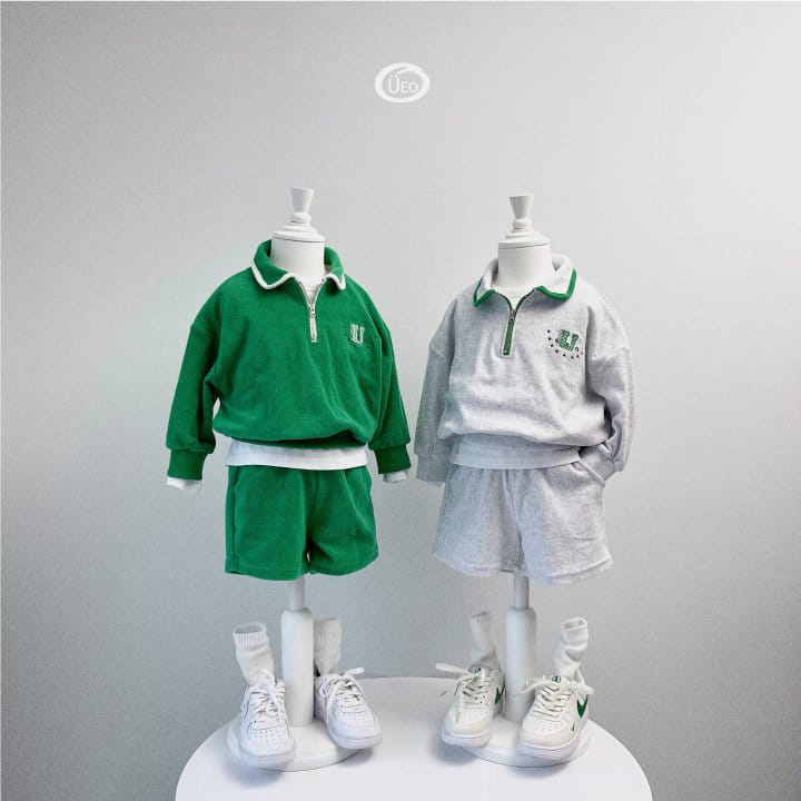 U Eo - Korean Children Fashion - #littlefashionista - Terry Anorak Top Bottom Set - 6