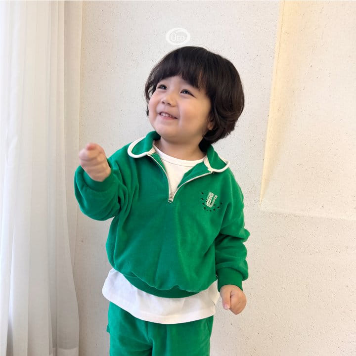 U Eo - Korean Children Fashion - #toddlerclothing - Terry Anorak Top Bottom Set - 11