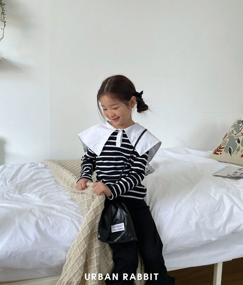 Urban Rabbit - Korean Children Fashion - #childofig - Big Collar Stripes Tee - 9
