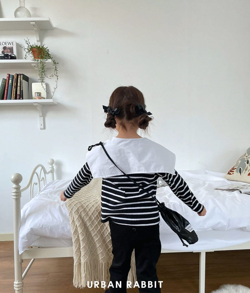 Urban Rabbit - Korean Children Fashion - #childrensboutique - Big Collar Stripes Tee - 11