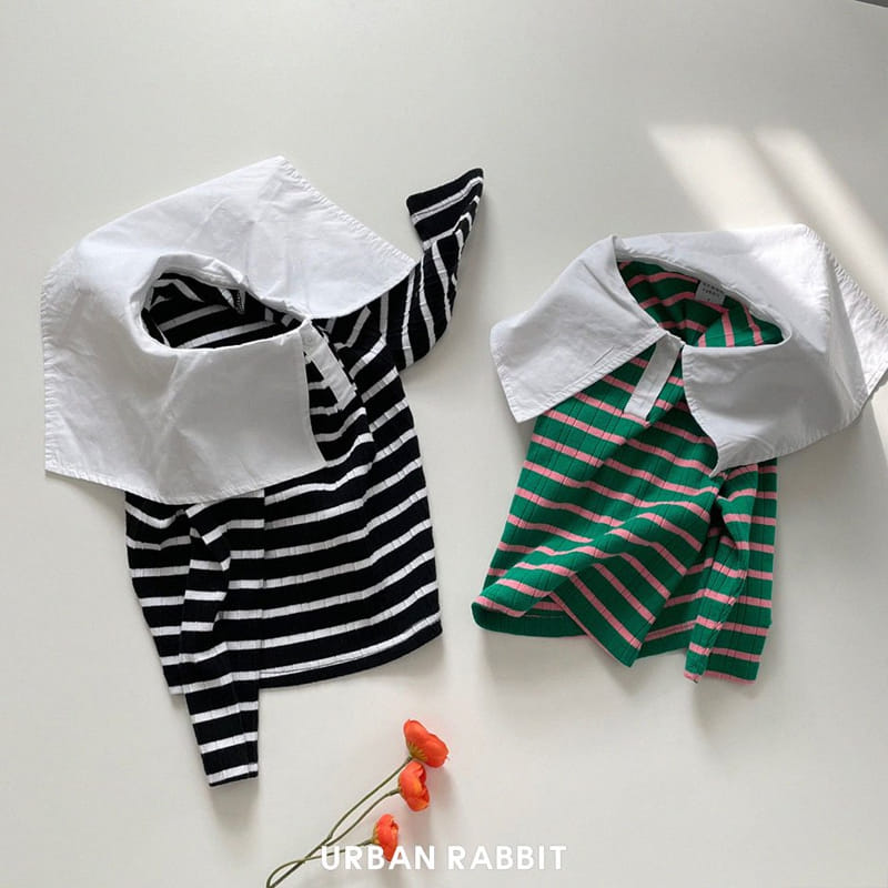 Urban Rabbit - Korean Children Fashion - #designkidswear - Big Collar Stripes Tee - 12