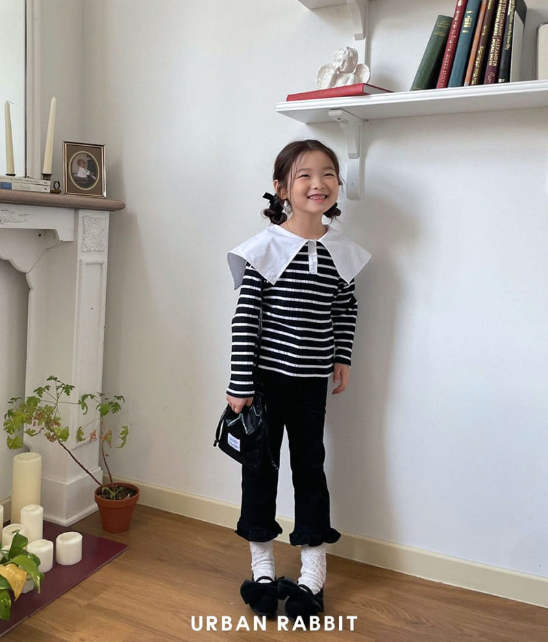 Urban Rabbit - Korean Children Fashion - #minifashionista - Big Collar Stripes Tee - 7