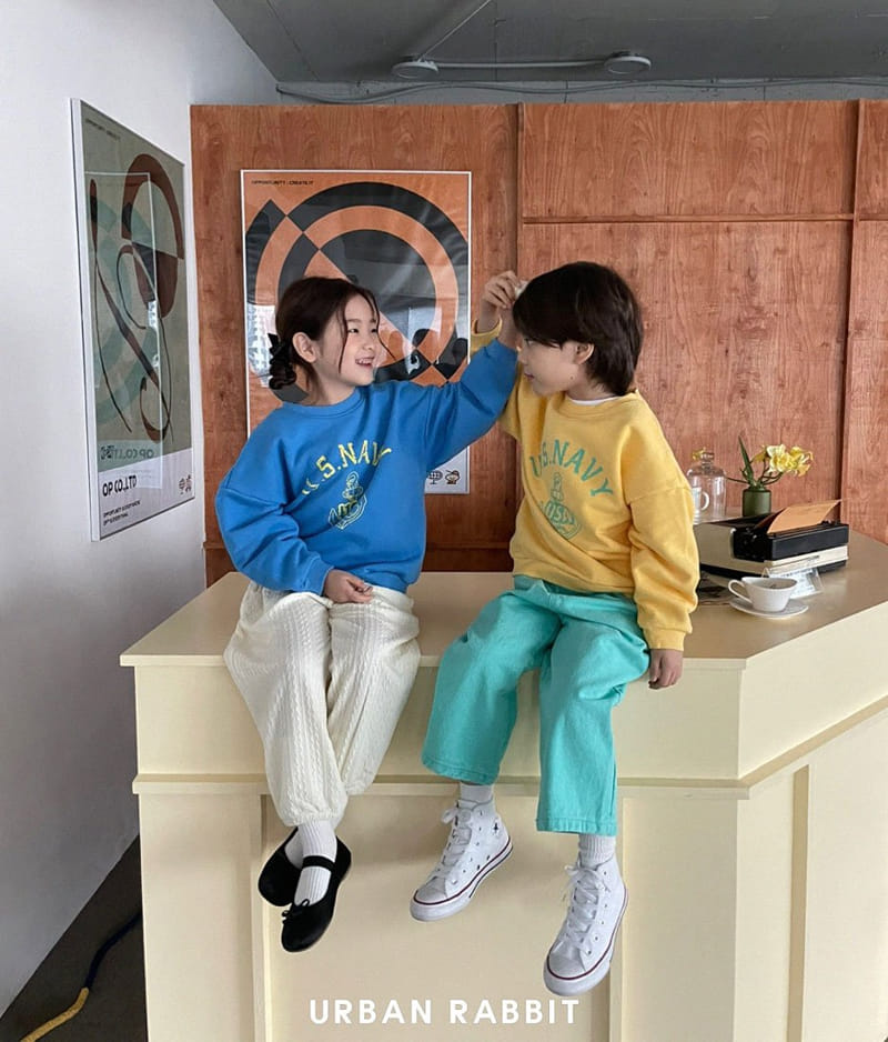 Urban Rabbit - Korean Children Fashion - #todddlerfashion - Navy Sweatshirt - 2