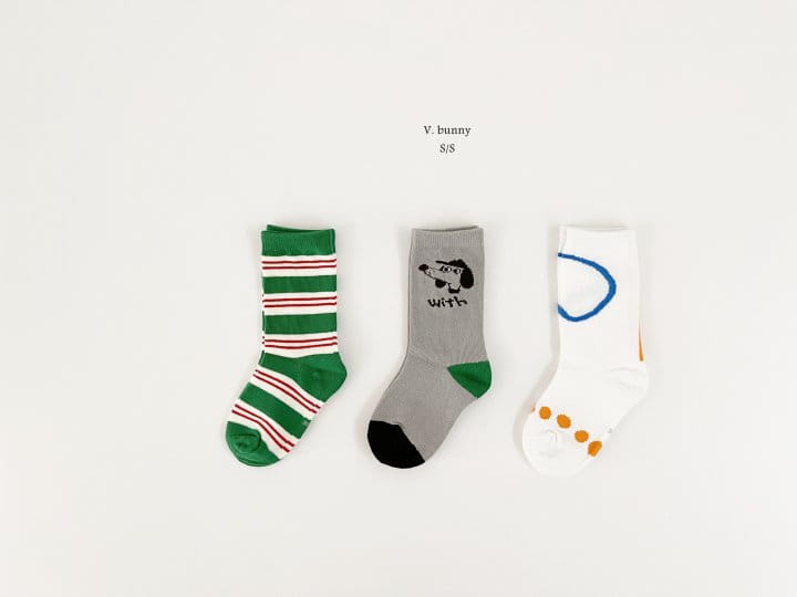 V Bunny - Korean Children Fashion - #Kfashion4kids - Dono Socks Set