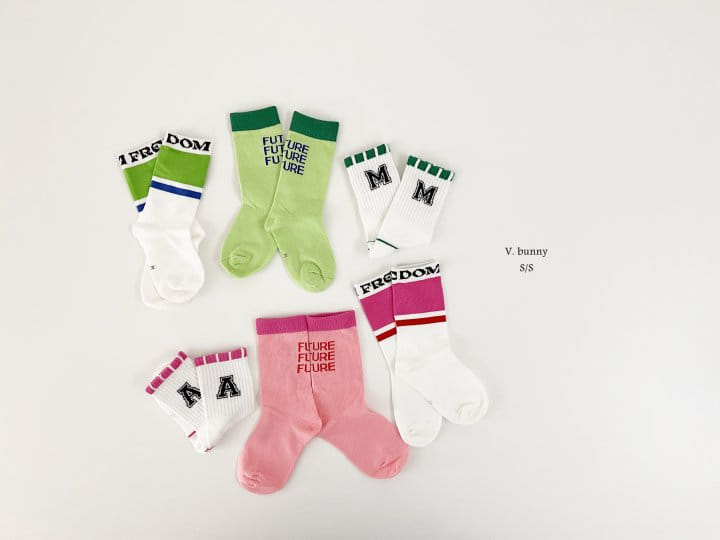 V Bunny - Korean Children Fashion - #childofig - MI Socks Set - 8