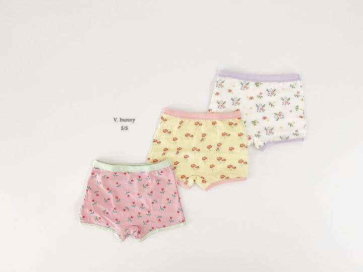 V Bunny - Korean Children Fashion - #designkidswear - Flower Underwear Set - 9