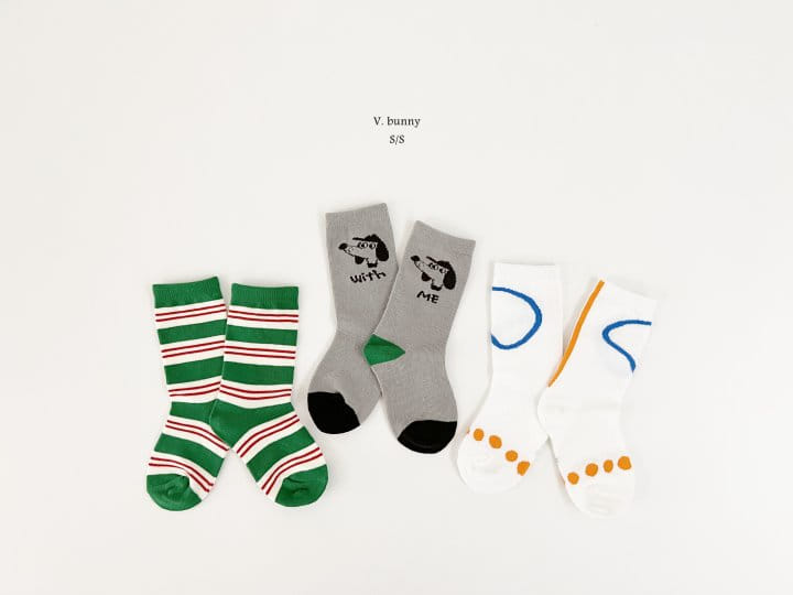 V Bunny - Korean Children Fashion - #designkidswear - Dono Socks Set - 9