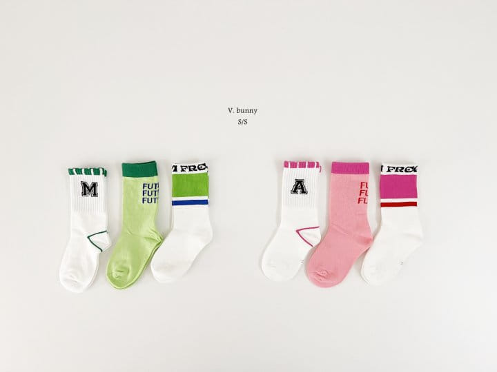 V Bunny - Korean Children Fashion - #discoveringself - MI Socks Set - 11