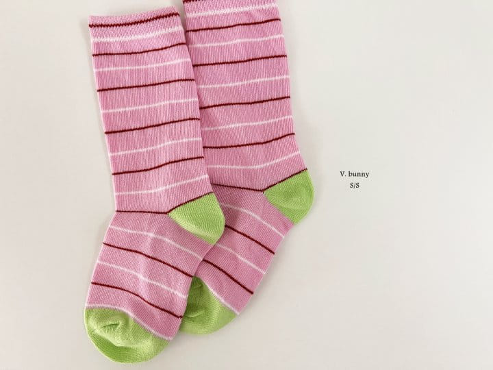 V Bunny - Korean Children Fashion - #fashionkids - Rose Socks Set - 3