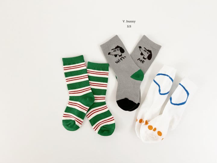 V Bunny - Korean Children Fashion - #fashionkids - Dono Socks Set - 11