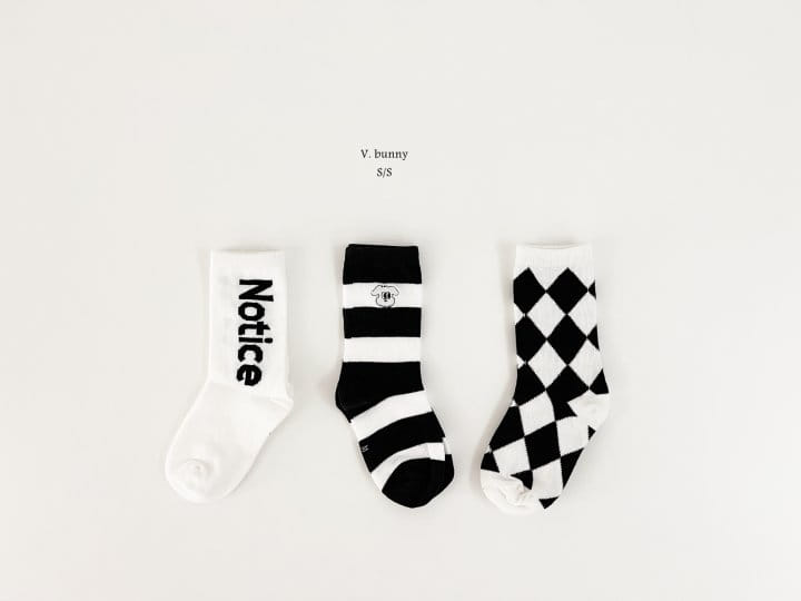 V Bunny - Korean Children Fashion - #fashionkids - Notty Socks Set - 10