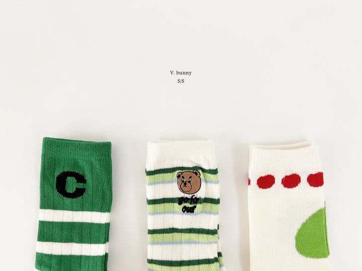 V Bunny - Korean Children Fashion - #kidsshorts - Danssi Socks Set - 6