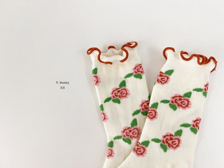 V Bunny - Korean Children Fashion - #kidsstore - Rose Socks Set - 5