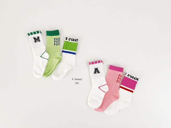 V Bunny - Korean Children Fashion - #kidzfashiontrend - MI Socks Set
