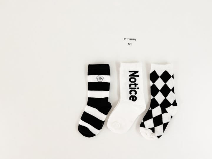 V Bunny - Korean Children Fashion - #magicofchildhood - Notty Socks Set - 2