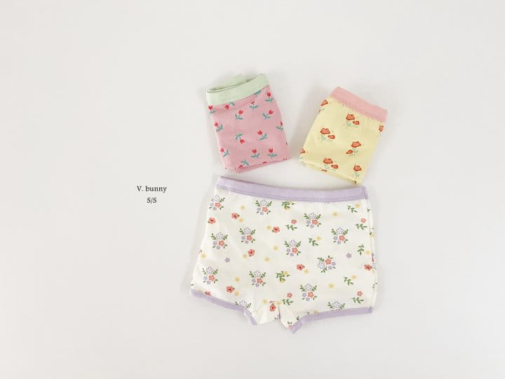 V Bunny - Korean Children Fashion - #minifashionista - Flower Underwear Set - 2