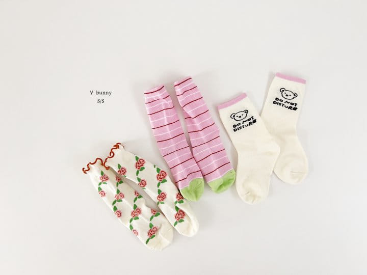 V Bunny - Korean Children Fashion - #prettylittlegirls - Rose Socks Set - 11