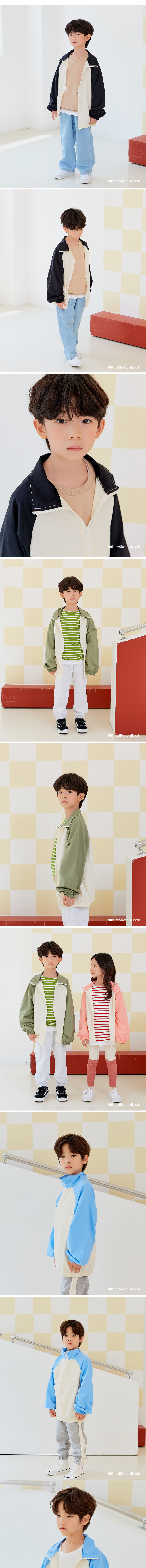 Whitesketchbook - Korean Children Fashion - #minifashionista - Windbreaker Zip-up - 2