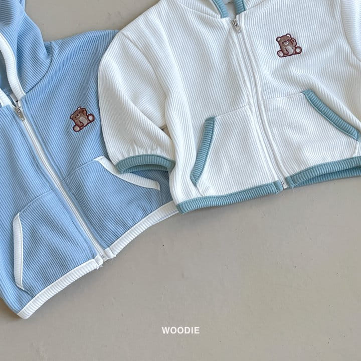 Woodie - Korean Baby Fashion - #babyboutique - V Hoody Zip-up - 2