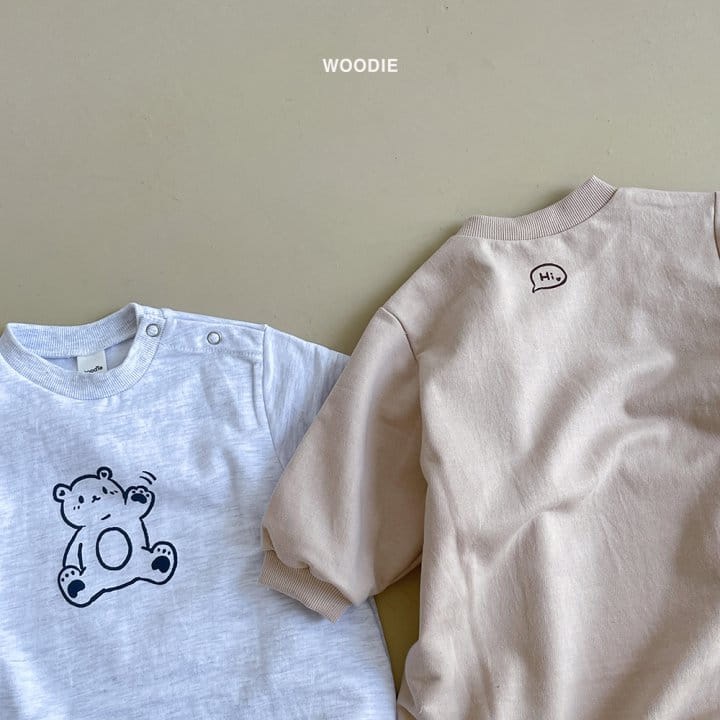 Woodie - Korean Baby Fashion - #babyootd - Hi Bear Bodysuit - 2