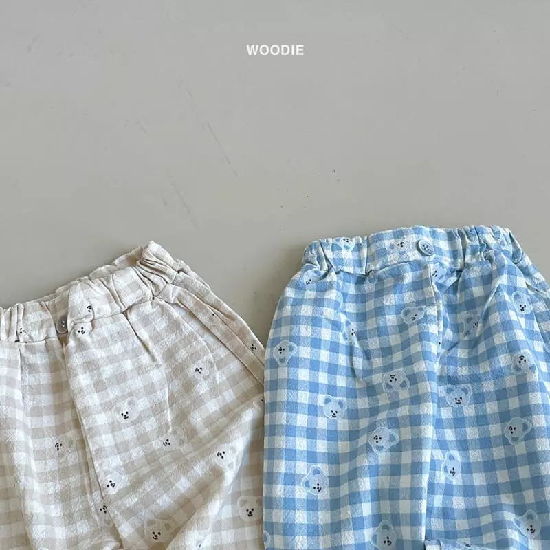 Woodie - Korean Children Fashion - #childofig - Check Bear Pants