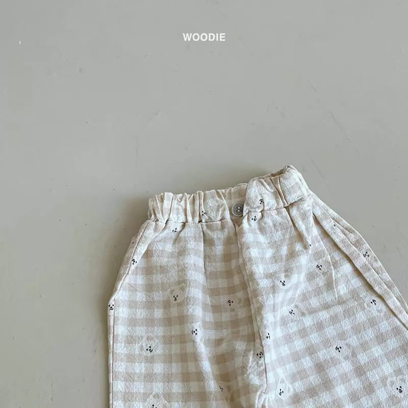 Woodie - Korean Children Fashion - #designkidswear - Check Bear Pants - 4
