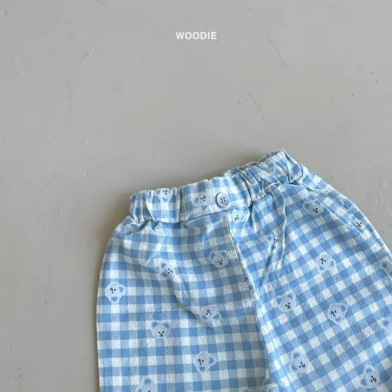 Woodie - Korean Children Fashion - #kidsstore - Check Bear Pants - 7