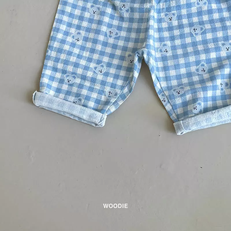 Woodie - Korean Children Fashion - #kidzfashiontrend - Check Bear Pants - 8