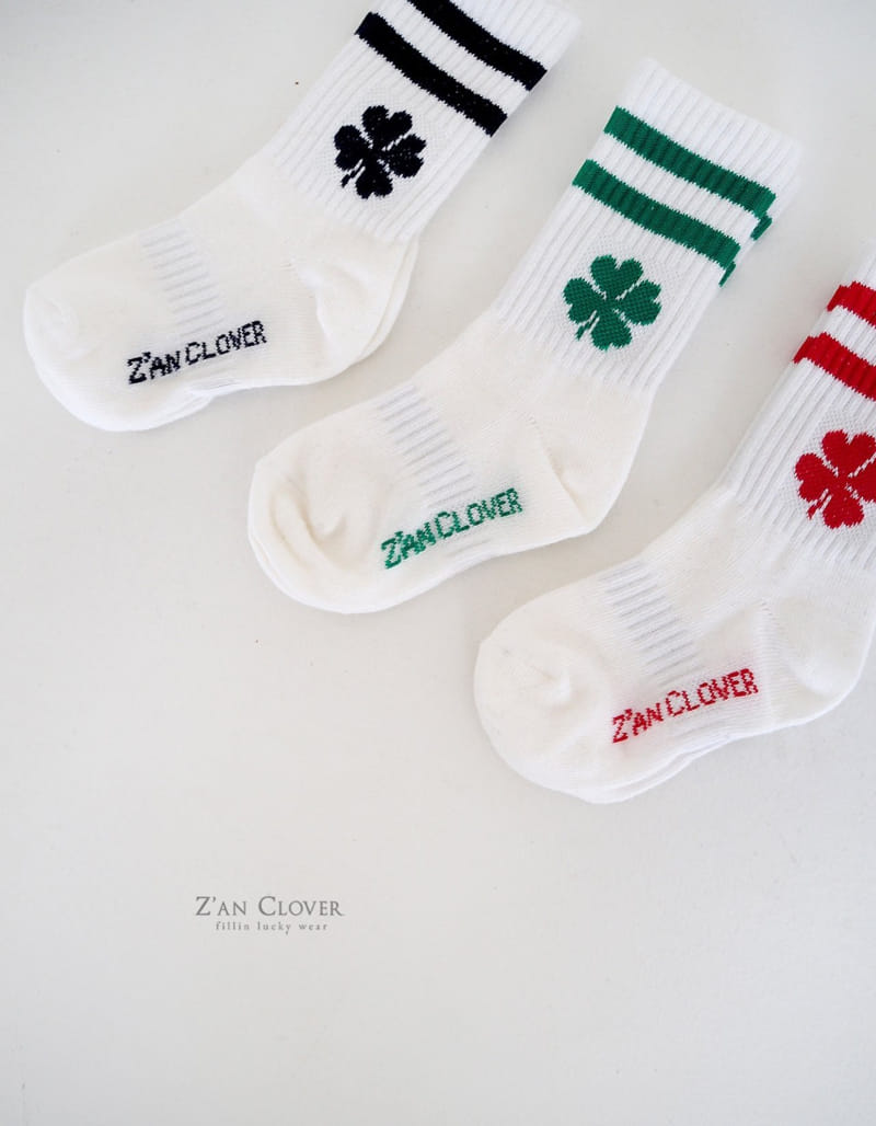 Zan Clover - Korean Children Fashion - #childofig - Color Sport Socks - 6