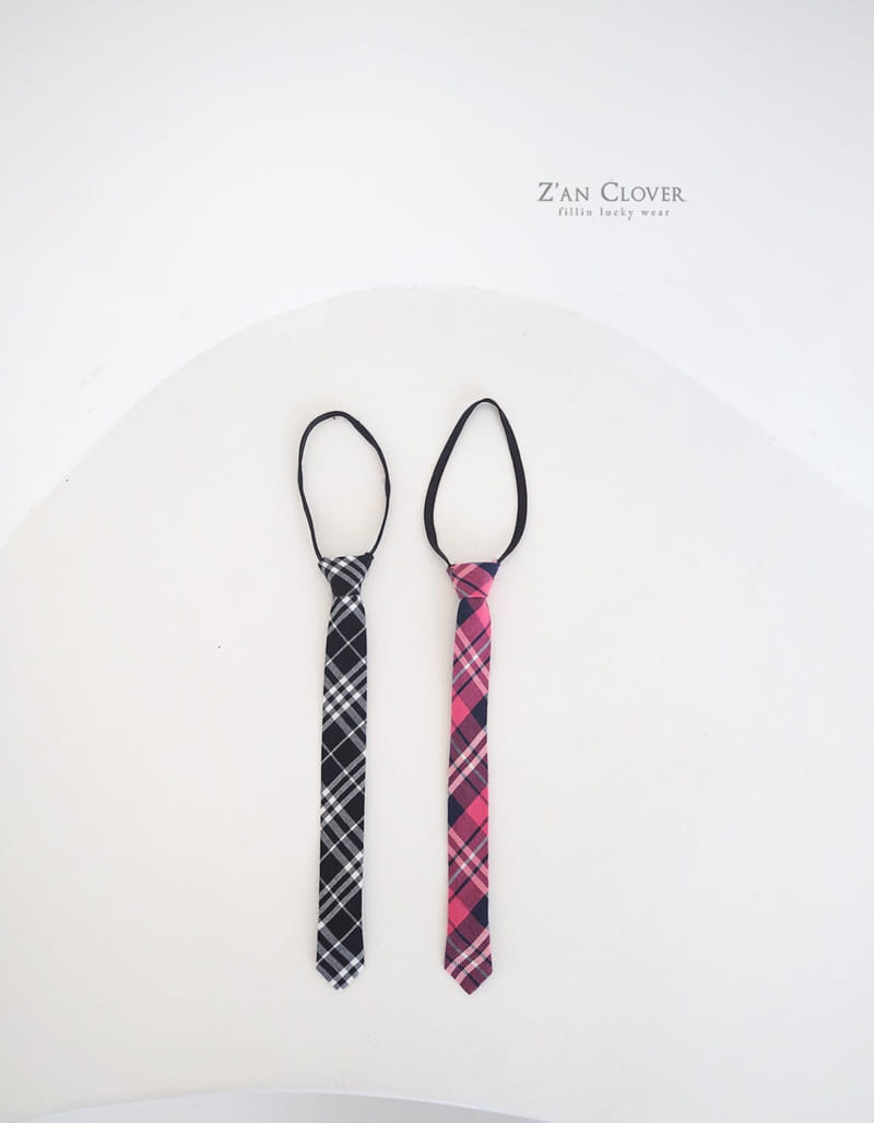 Zan Clover - Korean Children Fashion - #childrensboutique - Check Neck Tie - 2