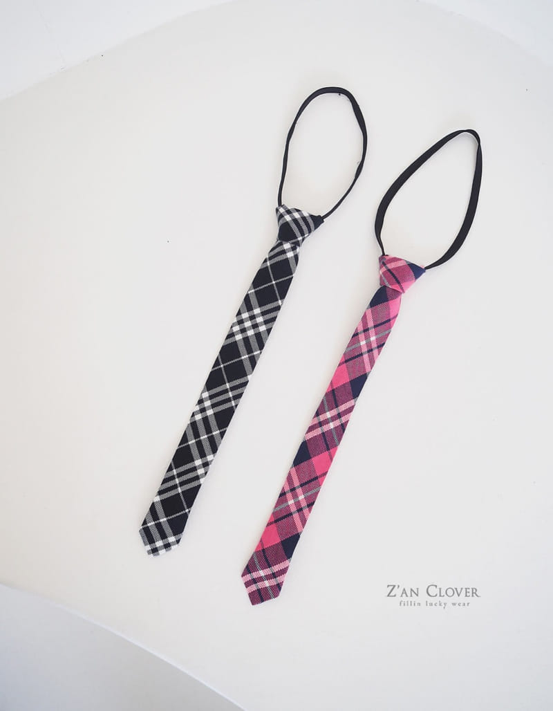 Zan Clover - Korean Children Fashion - #designkidswear - Check Neck Tie - 3