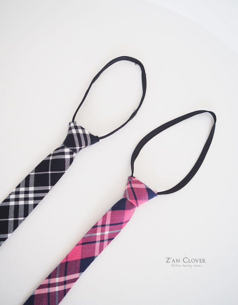 Zan Clover - Korean Children Fashion - #designkidswear - Check Neck Tie - 4