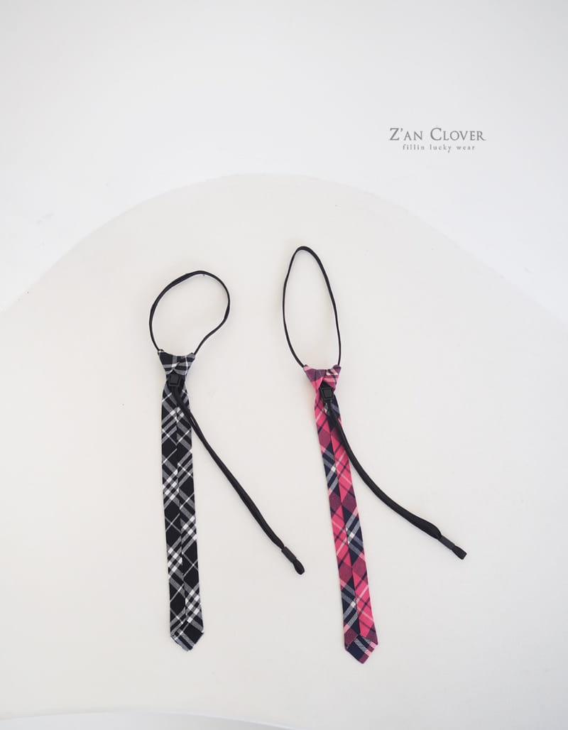 Zan Clover - Korean Children Fashion - #kidsshorts - Check Neck Tie - 6