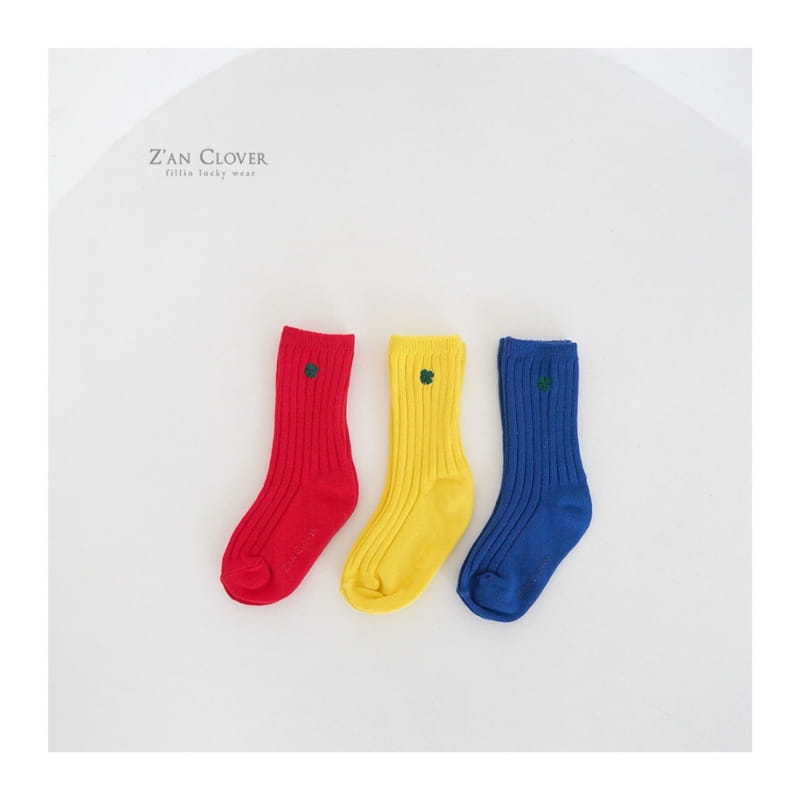 Zan Clover - Korean Children Fashion - #kidzfashiontrend - Vivid Clover Socks