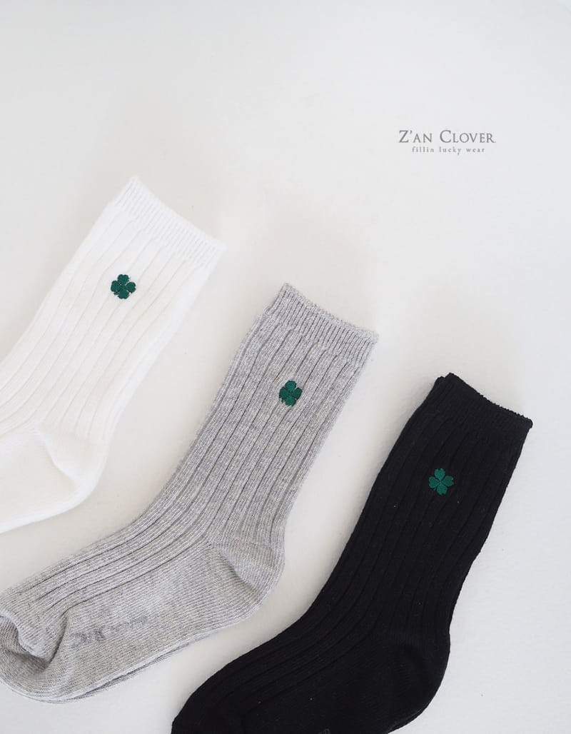 Zan Clover - Korean Children Fashion - #Kfashion4kids - Basic Clover Socks - 4