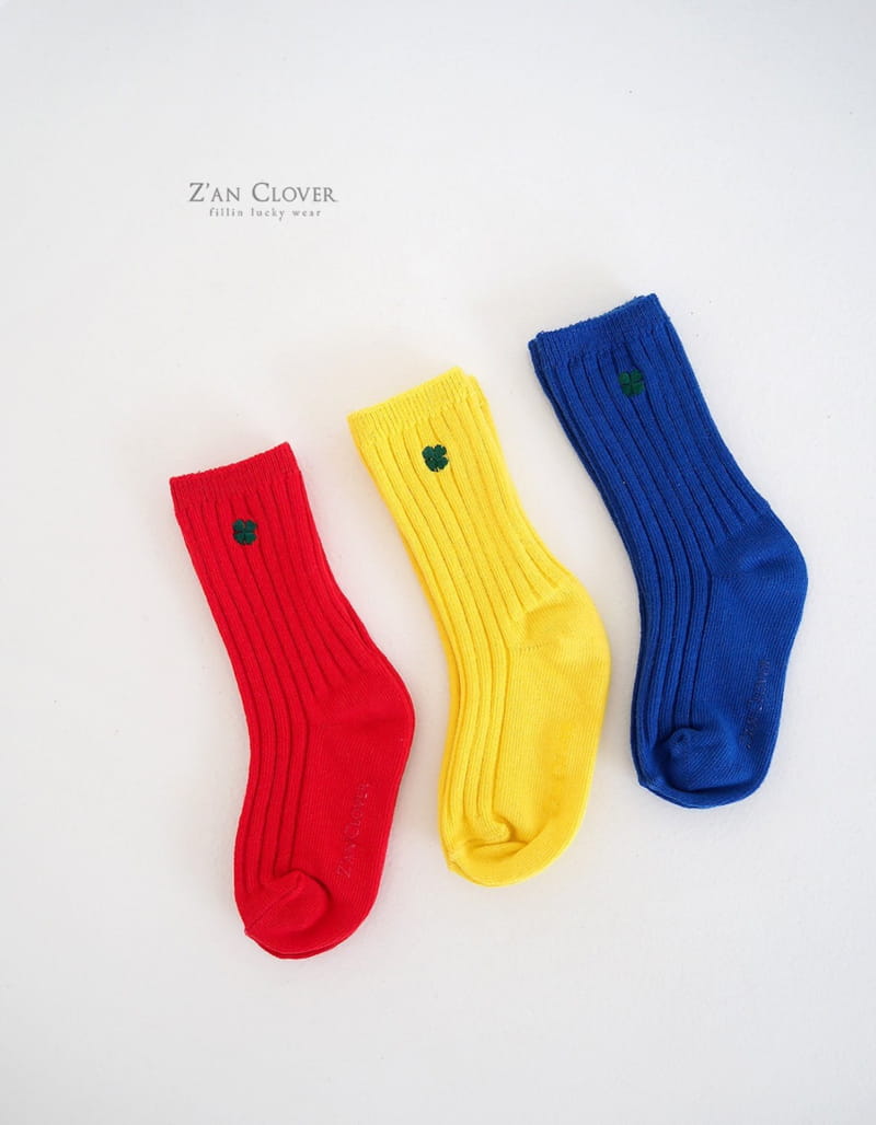 Zan Clover - Korean Children Fashion - #littlefashionista - Vivid Clover Socks - 3