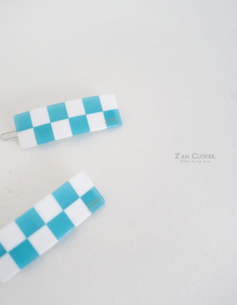 Zan Clover - Korean Children Fashion - #littlefashionista - Ceramics Checker Hairpin - 7