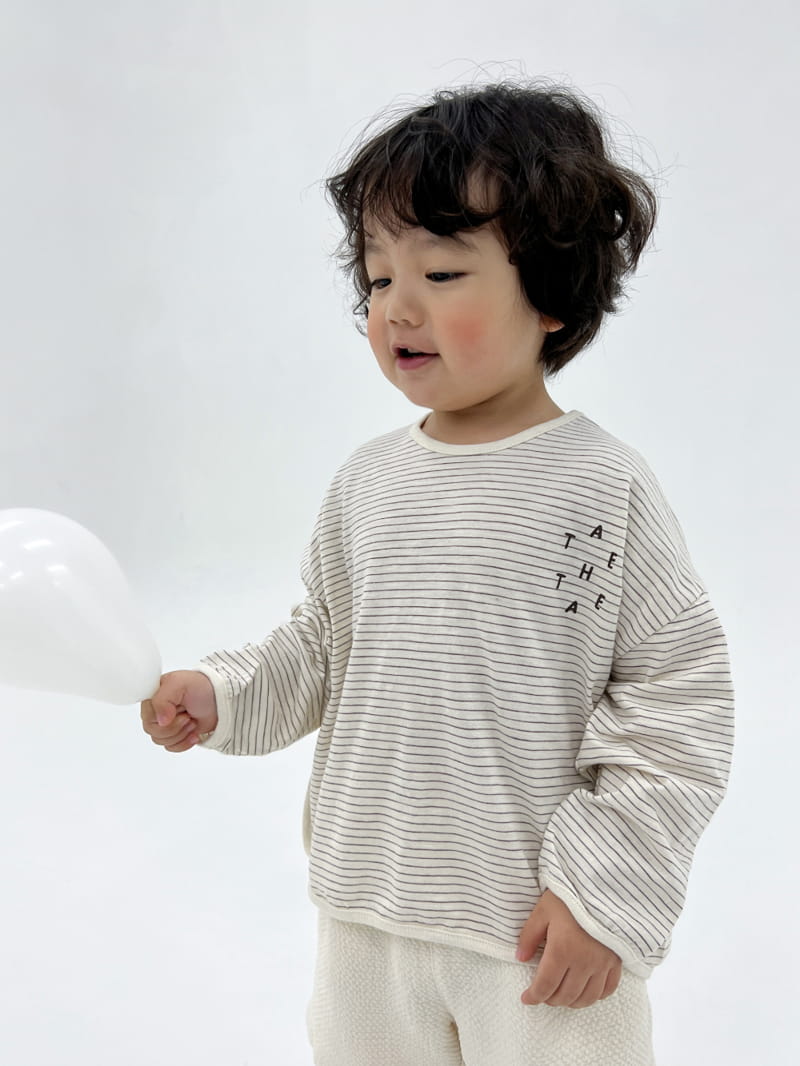 a-Market - Korean Children Fashion - #Kfashion4kids - Stripes Piping Tee - 12