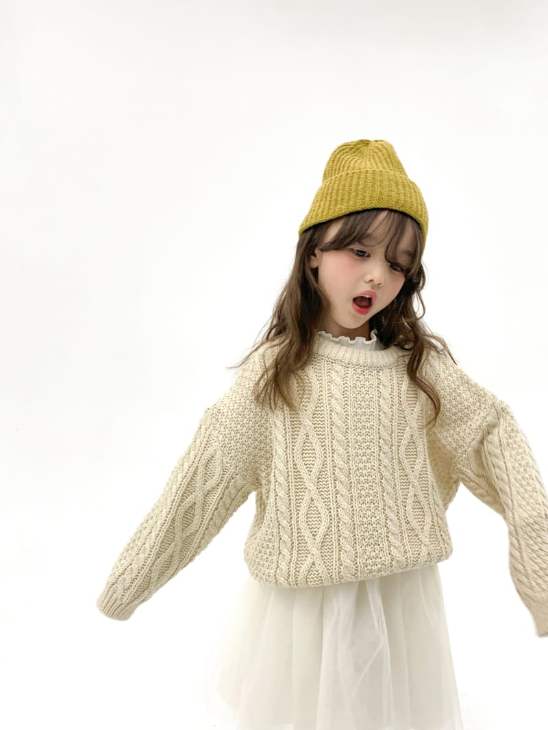a-Market - Korean Children Fashion - #Kfashion4kids - Twist Round Knit Tee - 6