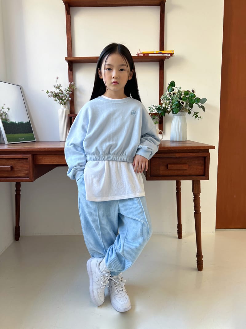 a-Market - Korean Children Fashion - #childofig - Crop Banding Sweatshirt - 2