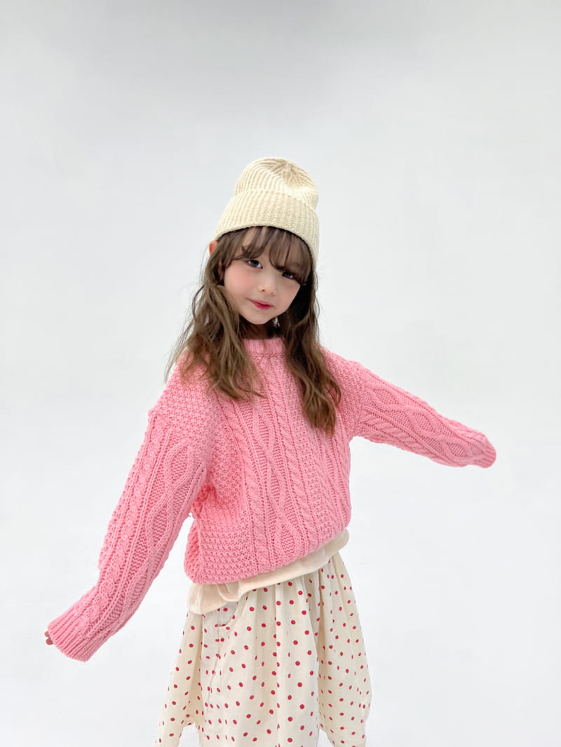 a-Market - Korean Children Fashion - #discoveringself - Twist Round Knit Tee