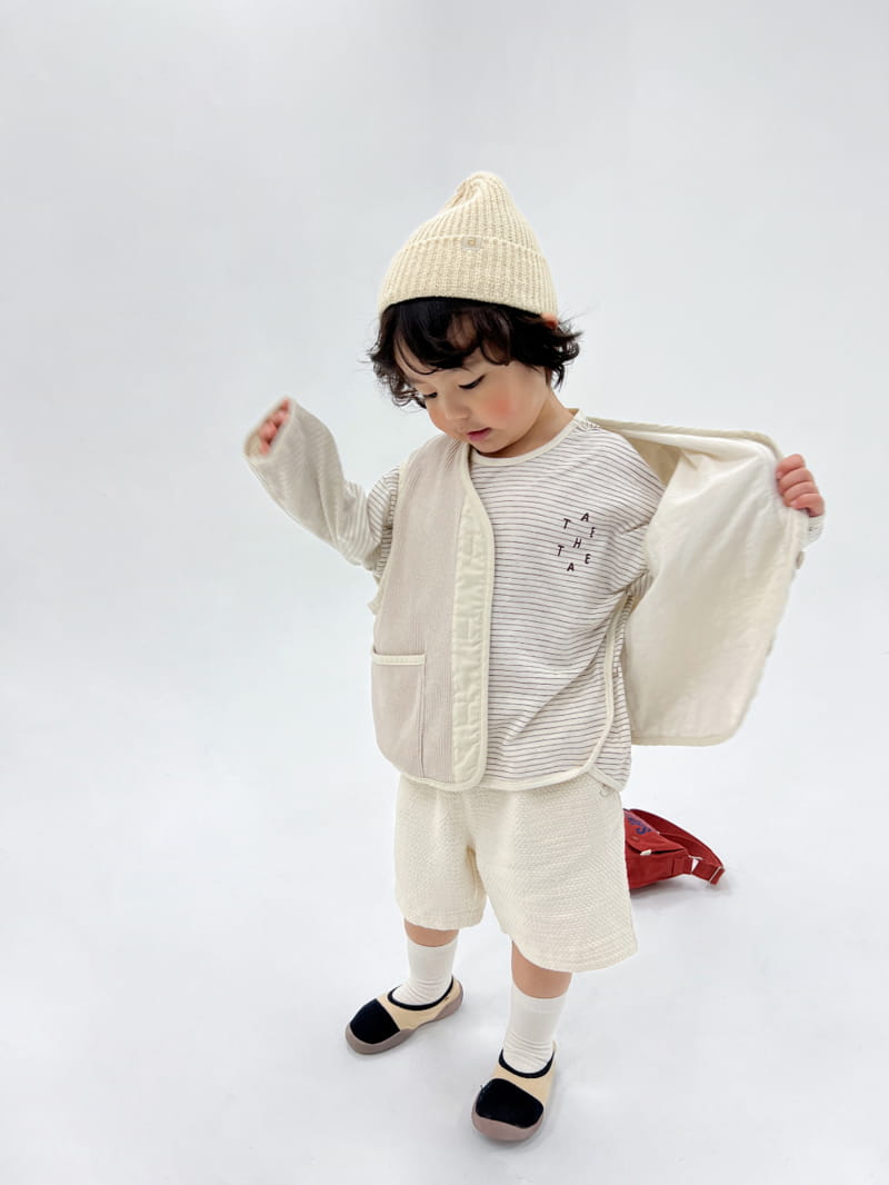 a-Market - Korean Children Fashion - #fashionkids - Stripes Piping Tee - 8