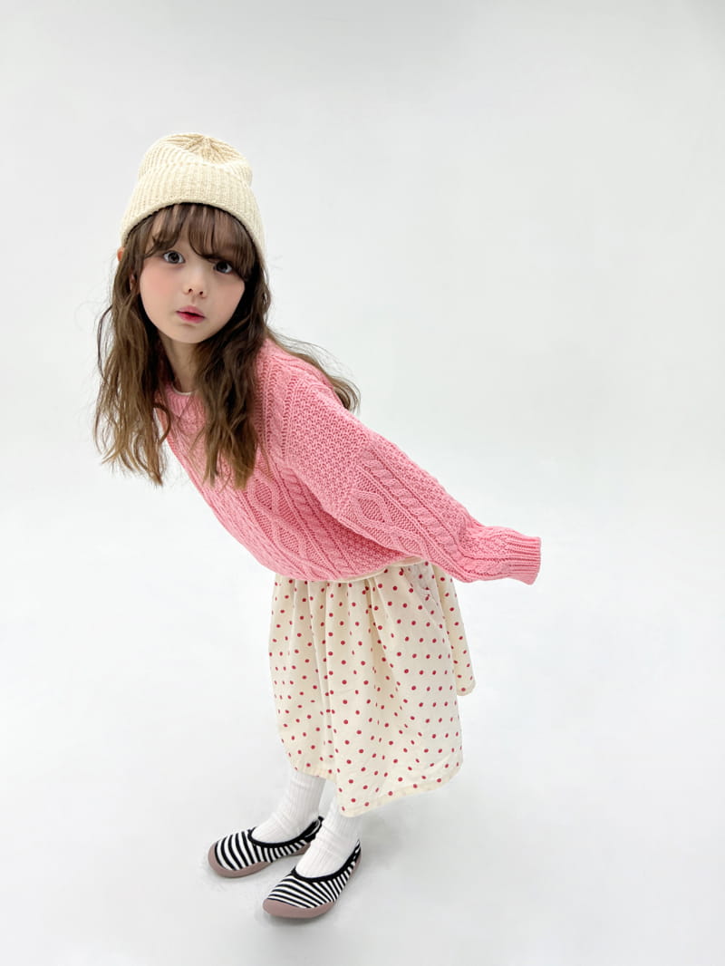 a-Market - Korean Children Fashion - #fashionkids - Twist Round Knit Tee - 2