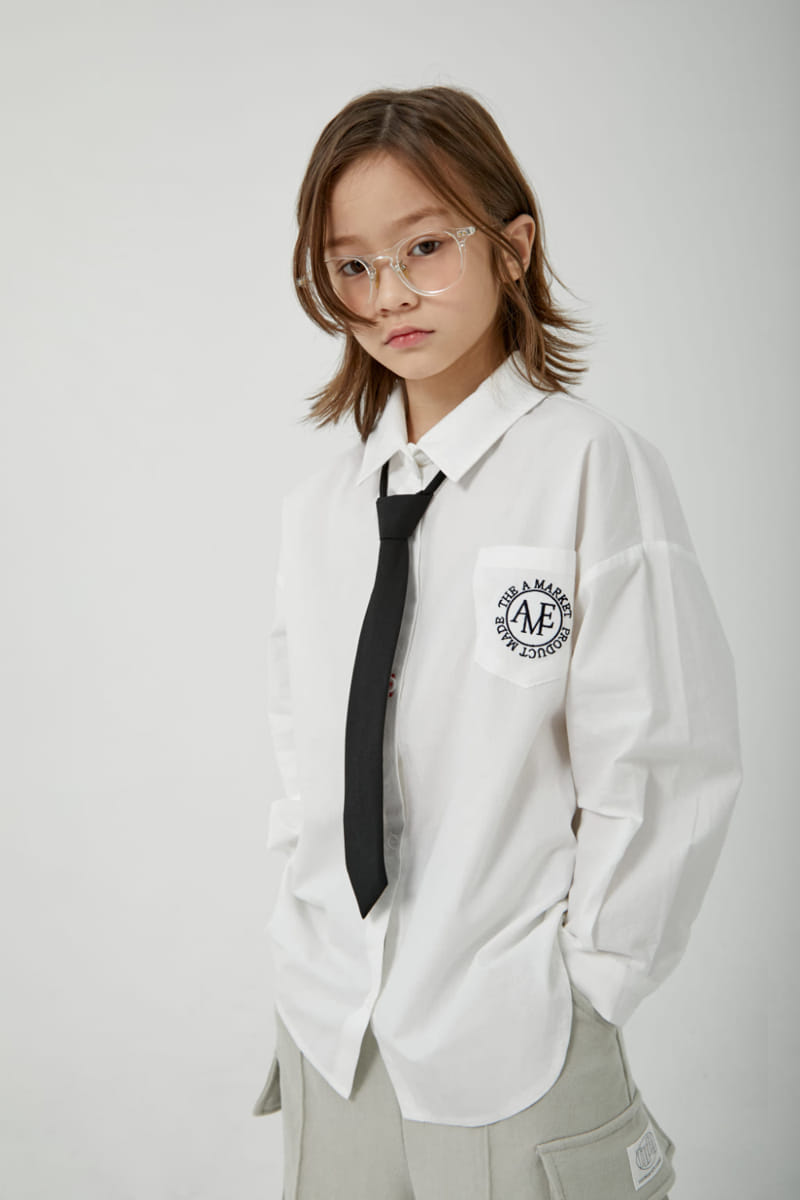 a-Market - Korean Children Fashion - #kidsshorts - A Embrodiery Shirt - 5